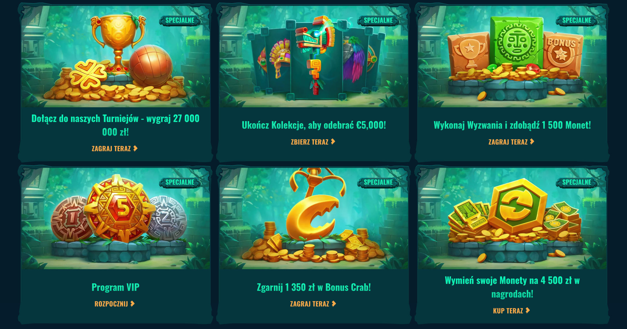 Specjalne bonusy w kasynie spinanga